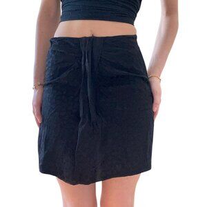 Black mini skirt with a heart motif, size s